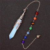 Pink Quartz Lapis Pendulum for Dowsing Reiki Stone Amulet