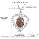 Crystal Quartz Agate Heart Pendant Necklace Reiki Charm Jewelry