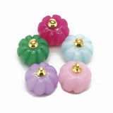 4PC Mini Pumpkin Stone Pendant Crystal Charms DIY Jewelry Making