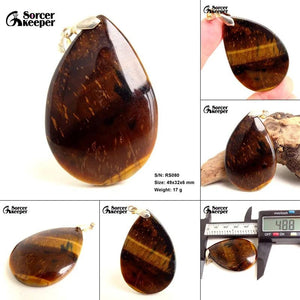 Tiger's Eye Gem Pendant for DIY Crystal Necklaces RS080