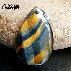 Tiger's Eye Gem Pendant for DIY Crystal Necklaces RS080