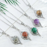 Horus Eye Gemstone Agate Green Aventurine Pendant Charm Reiki Jewelry