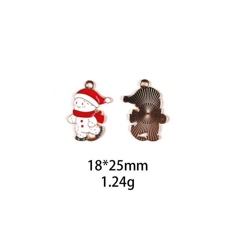 10pcs Enamel Christmas Charms for DIY Crafts