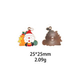 10pcs Enamel Christmas Charms for DIY Crafts