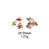 10pcs Enamel Christmas Charms for DIY Crafts