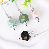 CSJA Reiki Spiritual Crystal Pendulum for Dowsing Divination