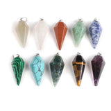 5Pcs Natural Stone Pendant Charms for Jewelry Making