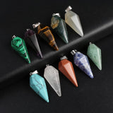 5Pcs Natural Stone Pendant Charms for Jewelry Making