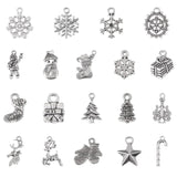 19pcs Christmas Snowflakes Snowman Pendants DIY Jewelry Making Art