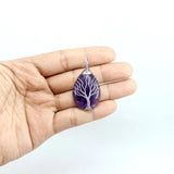 Agate Tree Of Life Pendant Sliver Wire Wrap Reiki Charm