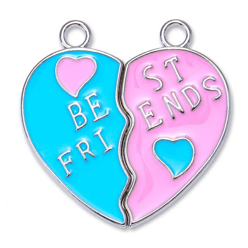 20Pcs Multicolor Enamel Love Letters Couple Necklace Bracelet Pendant