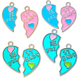 20Pcs Multicolor Enamel Love Letters Couple Necklace Bracelet Pendant