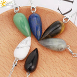 Quartz Spiritual Pendulum Water Drop Crystal Pendnant Pendule for Dowsing