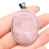 Agates Rose Quartz Crystal Pendants for Jewelry Making