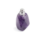 Natural Stone Pendants Rose Quartz Amethysts Mini Perfume Bottle