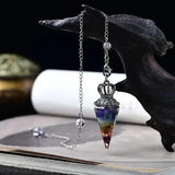 CSJA 7 Chakra Crystal Pendulum Reiki Pendant