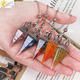 CSJA 7 Chakra Crystal Pendulum Reiki Pendant