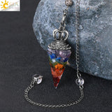 CSJA 7 Chakra Crystal Pendulum Reiki Pendant