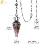 CSJA 7 Chakra Crystal Pendulum Reiki Pendant