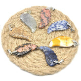 Natural Stone Angel Wing Pendant Necklace