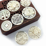 Natural Sea Water Shell Pendant Tree of Life Necklace Pendant