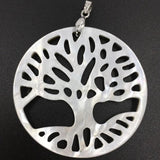 Abalone Mother of Pearl Shell Tree Pendant