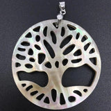 Abalone Mother of Pearl Shell Tree Pendant