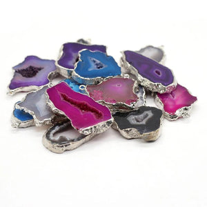 Natural Stone Druzy Pendants Reiki Heal Charms for Jewelry Making