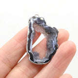 Natural Stone Druzy Pendants Reiki Heal Charms for Jewelry Making