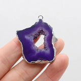 Natural Stone Druzy Pendants Reiki Heal Charms for Jewelry Making