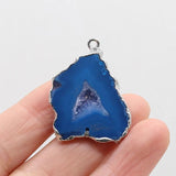 Natural Stone Druzy Pendants Reiki Heal Charms for Jewelry Making