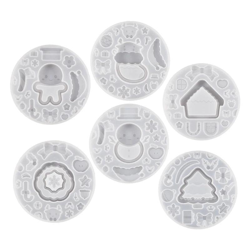 DIY Christmas Pendant Molds Empty Plate Silicone Mold