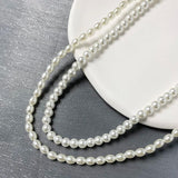 Simulated Pearls Choker Necklace Vintage Pearl Women's Bead Necklaces