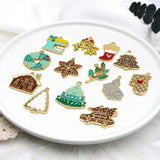 10pcs Christmas Pendant Earring Charm DIY Jewelry Accessories Necklace Holiday