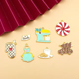 10pcs Christmas Pendant Earring Charm DIY Jewelry Accessories Necklace Holiday