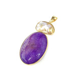 Natural Stone Freshwater Pearl Gemstones Pendant DIY Necklace 31x76mm