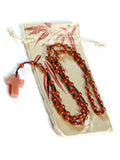 Red Agate Stone Bead Catholic Rosary Necklace with Cross Pendant