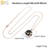 CSJA Amethysts Crystal Pendant Necklace Stainless Steel