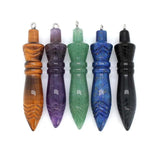 7 Chakra Crystal Quartz Reiki Pendulum Pendant for Dowsing