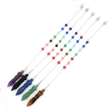 7 Chakra Crystal Quartz Reiki Pendulum Pendant for Dowsing