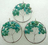 30mm Natural Gem Stone Mix Lapis Quartz Crystal 7 Chakra Reiki Healing Tree