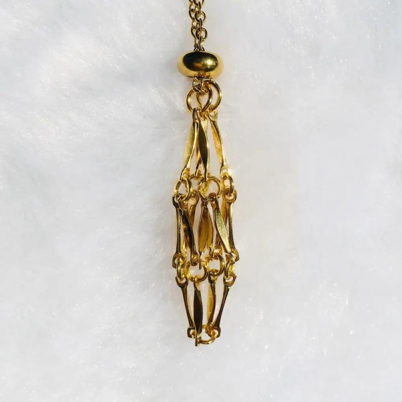 Crystal Stone Holder Necklace Adjustable Cage DIY Jewelry