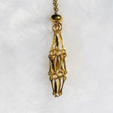 Crystal Stone Holder Necklace Adjustable Cage DIY Jewelry