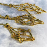 Crystal Stone Holder Necklace Adjustable Cage DIY Jewelry