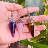 Crystal Pendulum for Dowsing Divination Reiki Cone Pendants