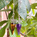 Crystal Pendulum for Dowsing Divination Reiki Cone Pendants