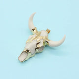 Coffee Bull Head Stone Resin Pendant for DIY Jewelry Making