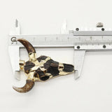 Coffee Bull Head Stone Resin Pendant for DIY Jewelry Making