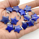 24PCS Gem Stone Quartz Crystal Pendant Charms for DIY Jewelry Making