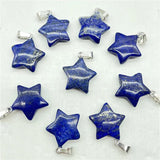 24PCS Gem Stone Quartz Crystal Pendant Charms for DIY Jewelry Making